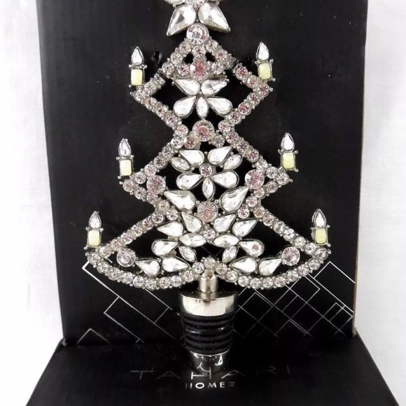 Tahari Wine stopper Christmas Tree NEW Rhinestones - Picture 3 of 3